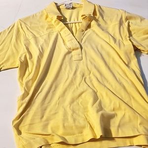 yellow Leon Levin medium short sleeved polo
